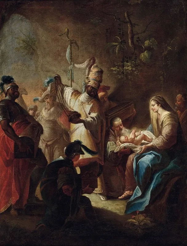 Anbetung Der Konige Wall Art by Johann Evangelist Holzer - High-Resolution Digital Print