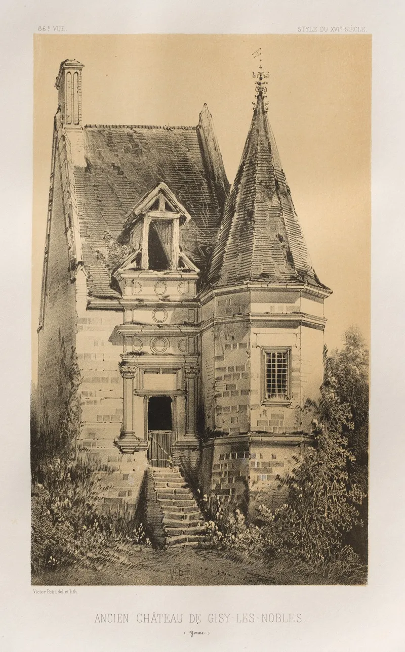 Ancien Chateau De Gisy Les Nobles Yonne Wall Art by Victor Petit - High-Resolution Digital Print
