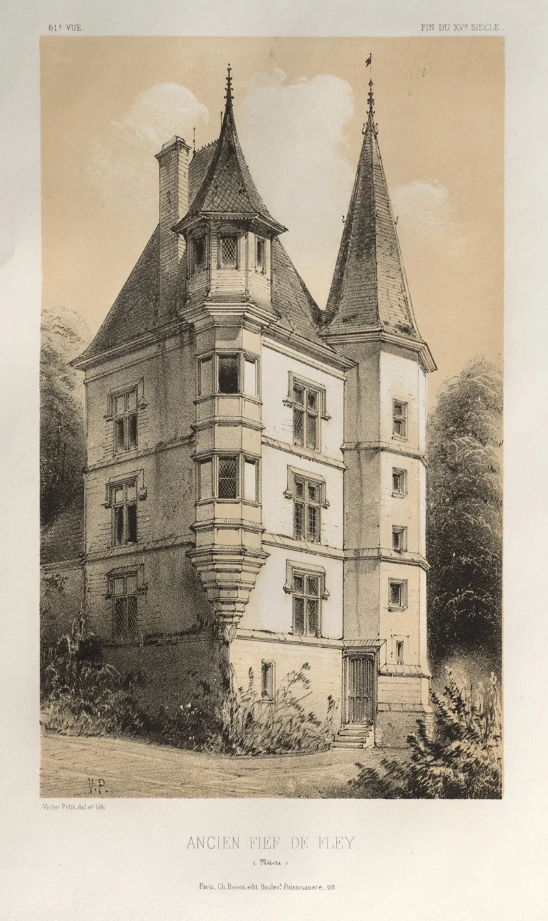 Ancien Fief De Fley Nievre Wall Art by Victor Petit - High-Resolution Digital Print