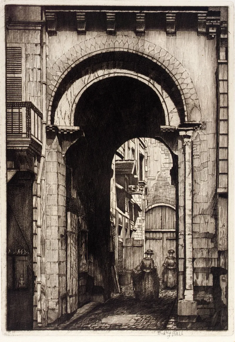 Ancient Doorway Nevers Wall Art by Frederick G. Hall - High-Resolution Digital Print