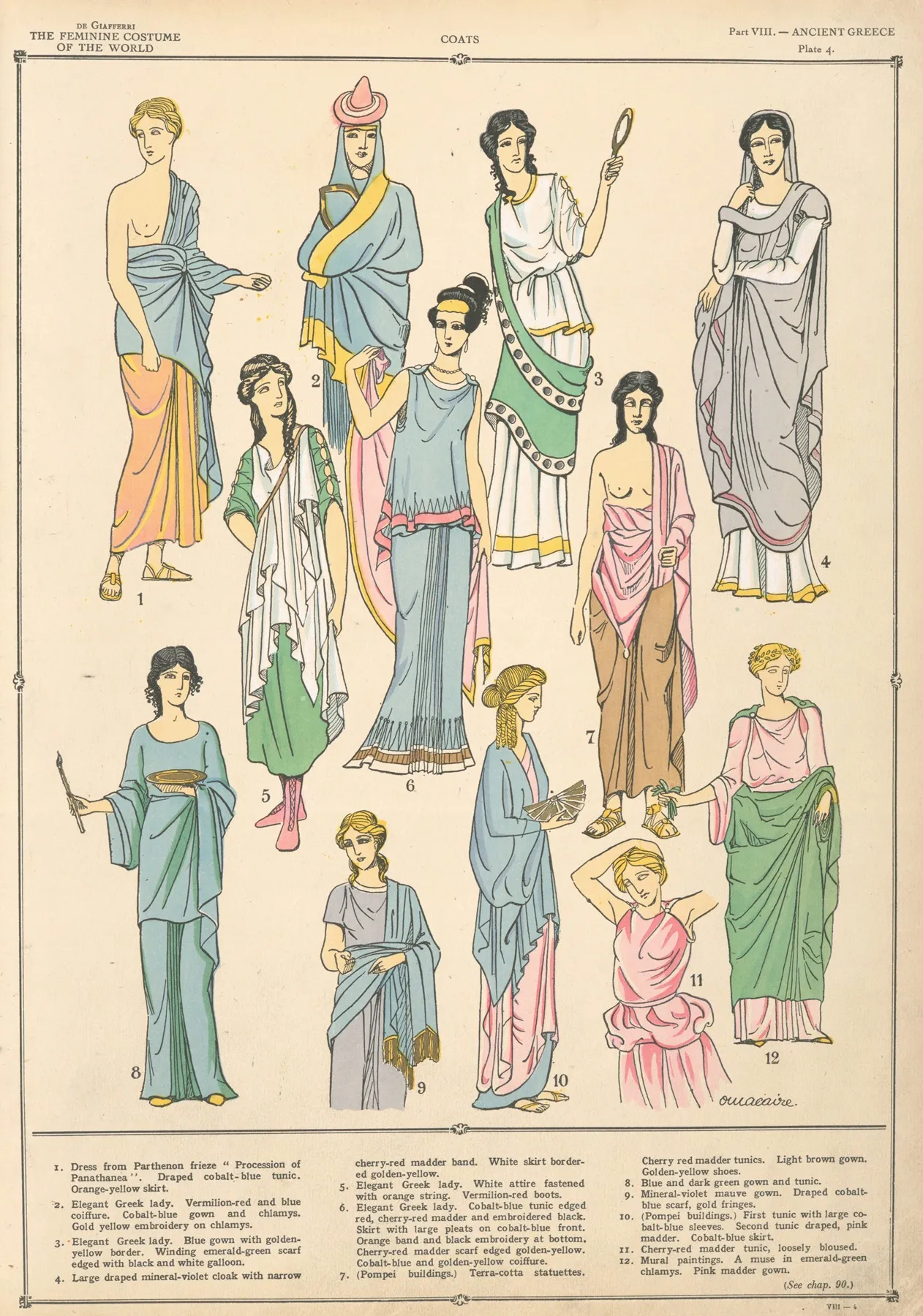 Ancient Greece Coats Wall Art by Paul Louis de Giafferri - High-Resolution Digital Print