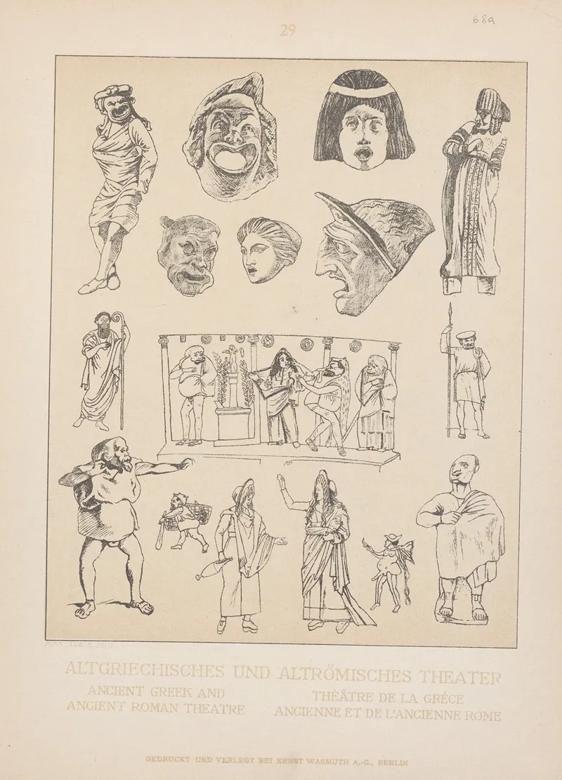 Ancient Greek And Ancient Roman Theatre Wall Art by Adolf Rosenberg - High-Resolution Digital Print