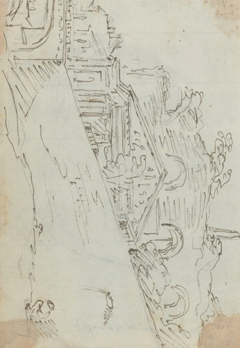 Ancient Ruins On The Bank Of The Tiber
