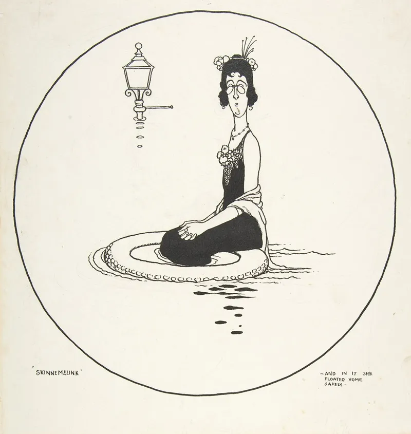 And In It She Floated Home Safely Skinnemelink Topsy Turvy Tales