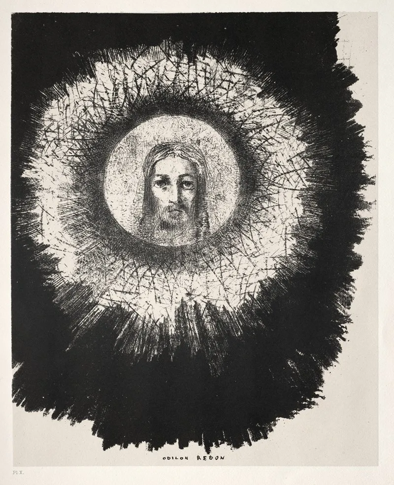 And In The Very Disk Of The Sun Shines The Face Of Jesus Christ 2 Wall Art by Odilon Redon - High-Resolution Digital Print