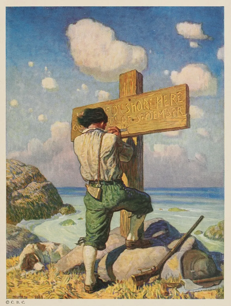 And Making It Into A Great Cross I Set It Up On The Shore Where I First Landed