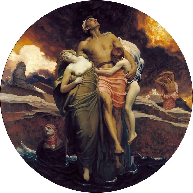 And The Sea Gave Up The Dead Which Were In It Wall Art by Frederic Leighton - High-Resolution Digital Print