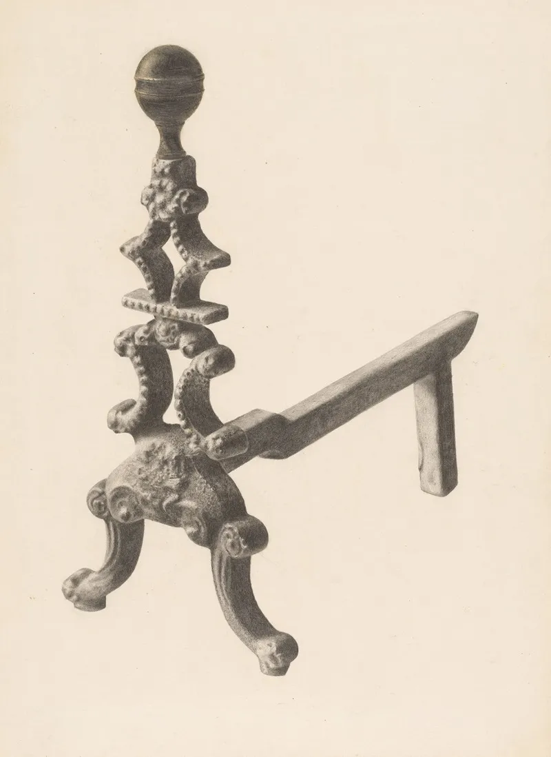 Andiron One Of Pair 24
