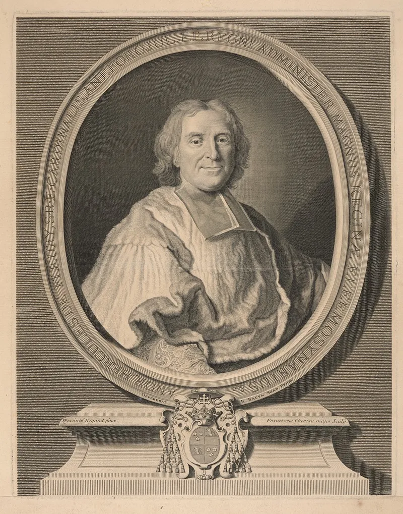Andre Hercule Cardinal De Fleury Wall Art by Francois Chereau the elder - High-Resolution Digital Print