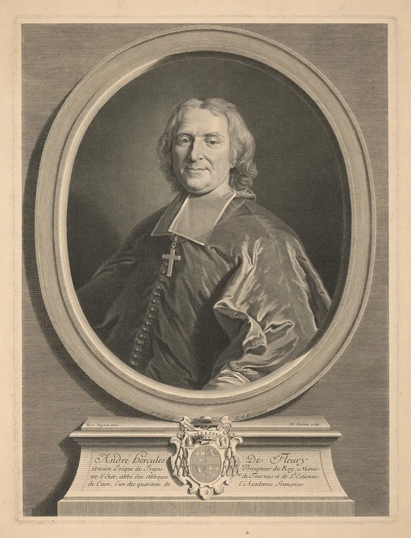 Andre Hercules De Fleury Wall Art by Francois Chereau the elder - High-Resolution Digital Print