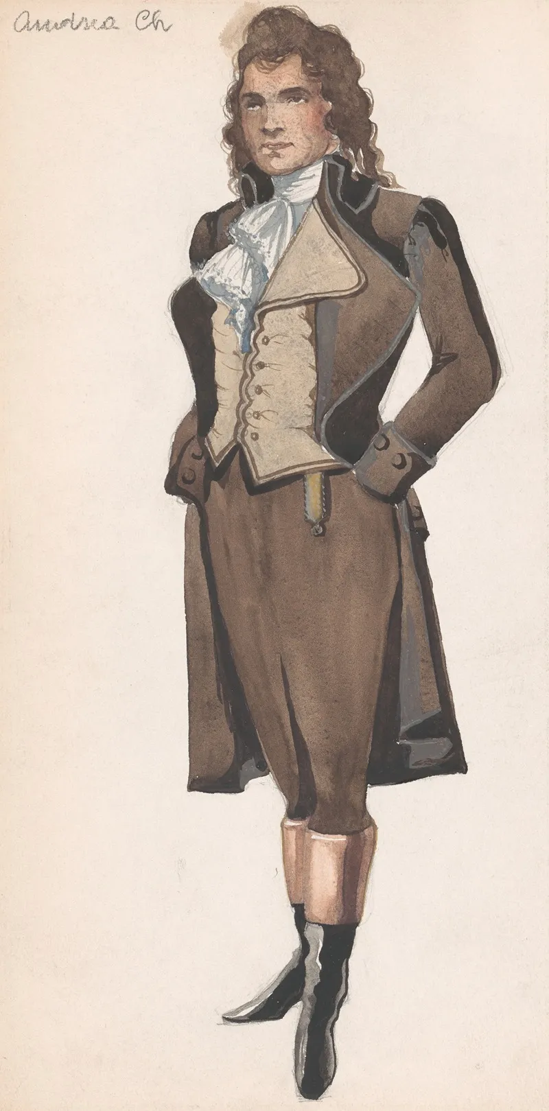 Andrea Chenier Costume Chenier Names 2 Wall Art by Mme Castel-Bert - High-Resolution Digital Print