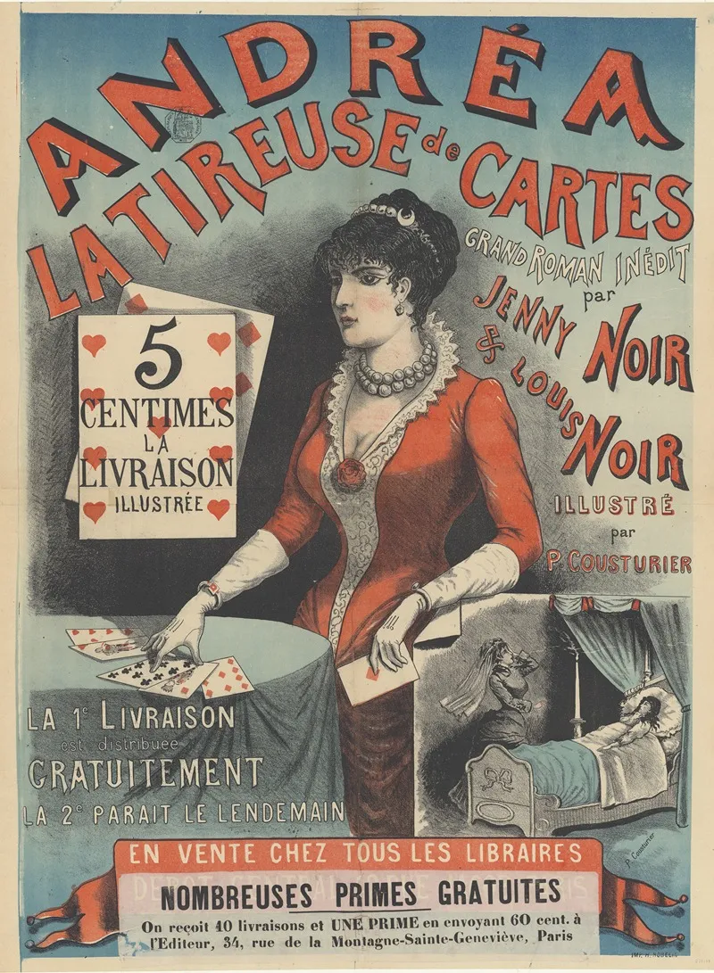 Andrea La Tireuse De Cartes Wall Art by P. Cousturier - High-Resolution Digital Print