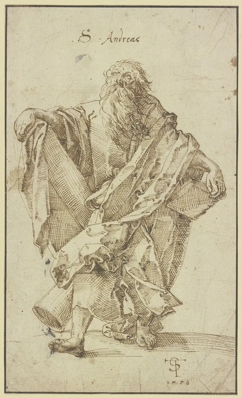 Andrew The Apostle Wall Art by Tobias Stimmer - High-Resolution Digital Print