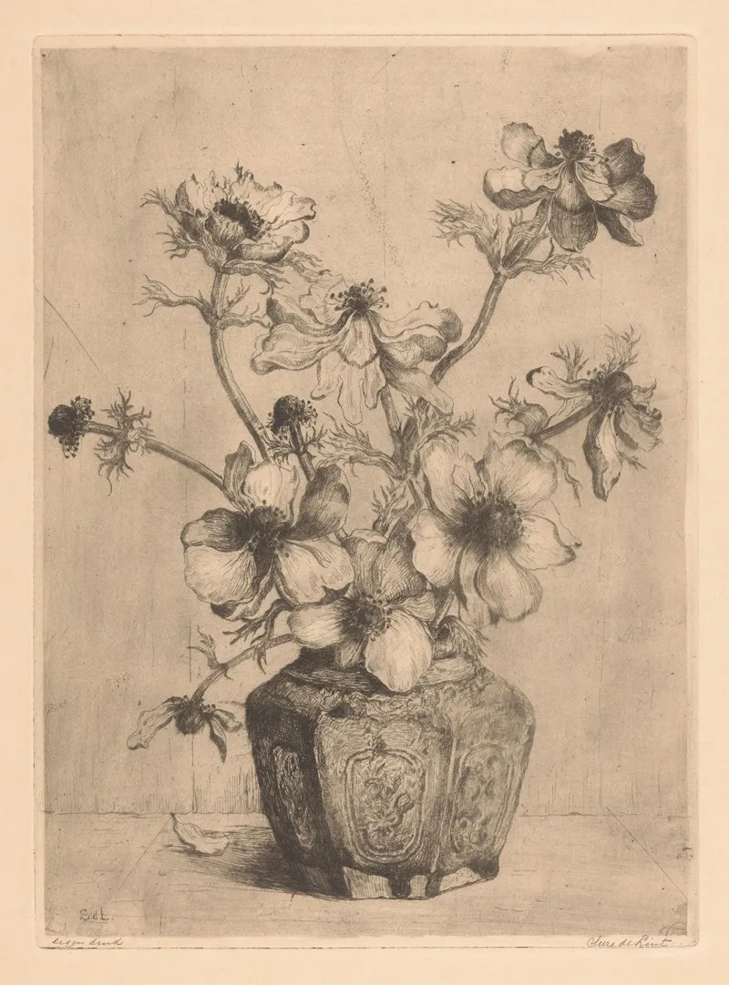 Anemonen In Vaas Wall Art by Suze de Lint - High-Resolution Digital Print