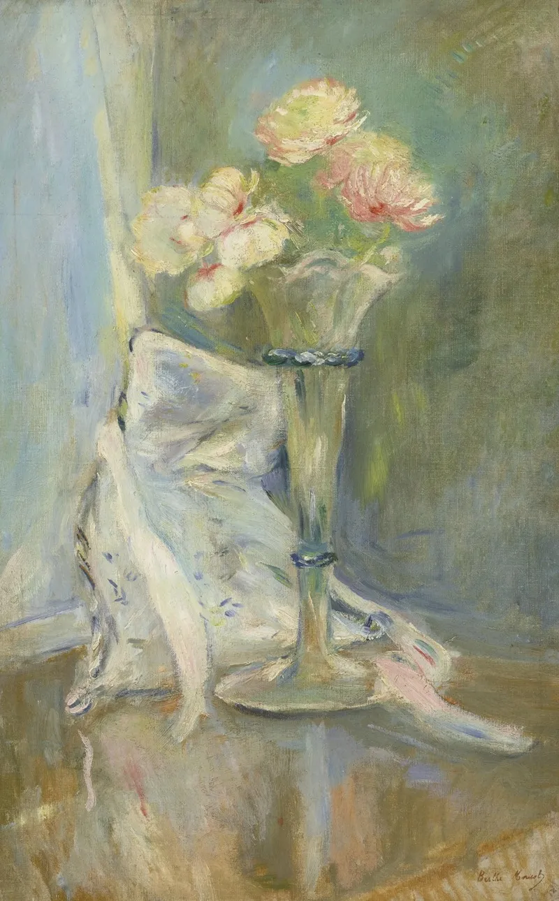 Anemones Roses 2 Wall Art by Berthe Morisot - High-Resolution Digital Print
