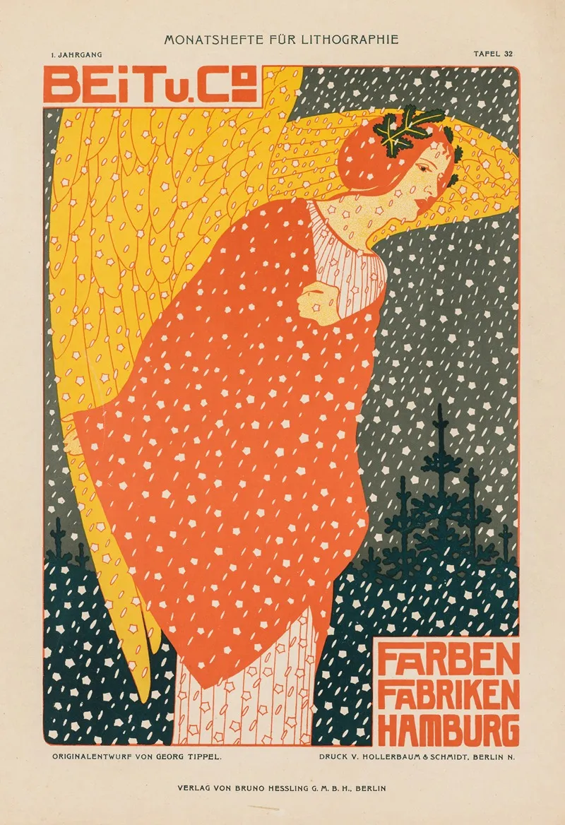 Angel In The Snow Wall Art by Georg Tippel - High-Resolution Digital Print