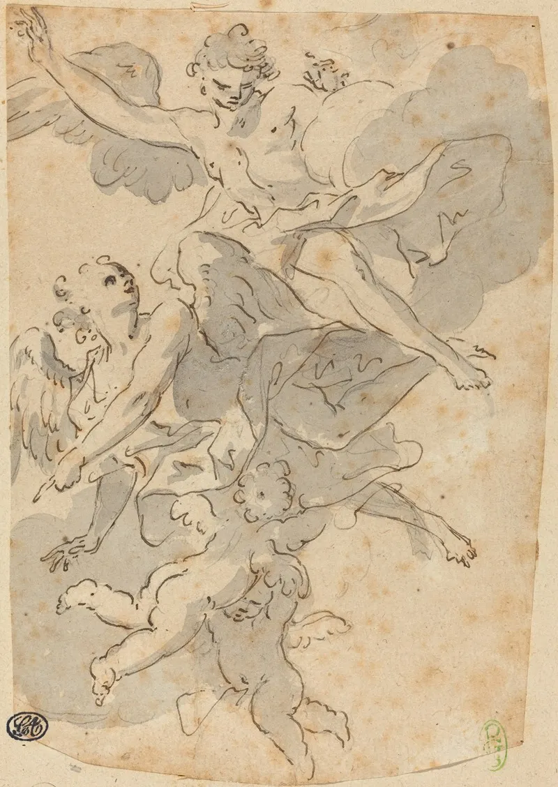 Angels And Putti Wall Art by Giovanni Battista Crosato - High-Resolution Digital Print