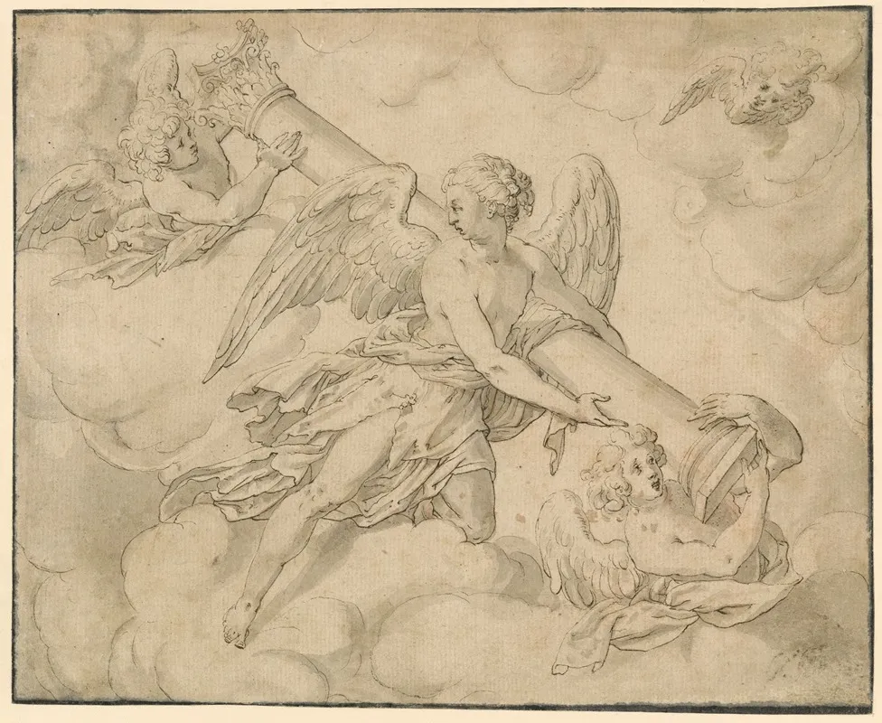 Angels Bearing The Column Of The Passion
