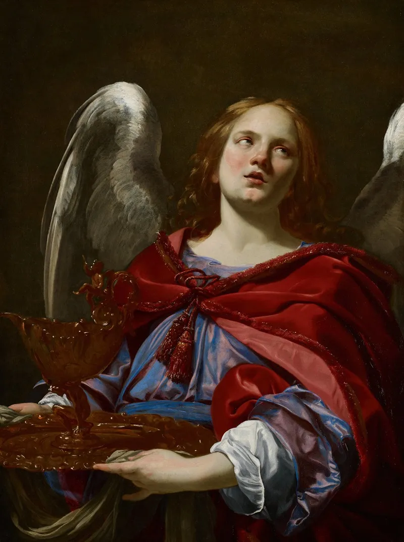 Angels With Attributes Of The Passion Angel Holding The Vessel And Towel For Washing The Hands Of Pontius Pilate