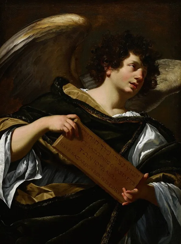 Angels With Attributes Of The Passion The Superscription From The Cross