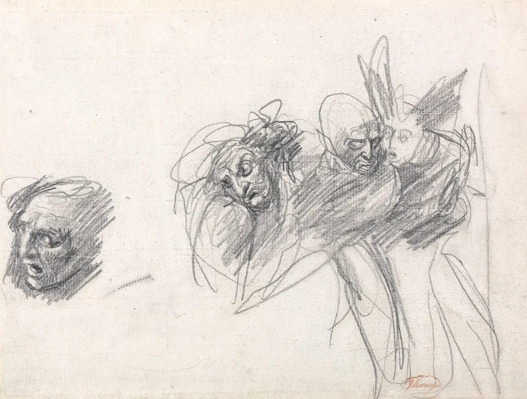 Anger Envy And Fear Wall Art by George Romney - High-Resolution Digital Print