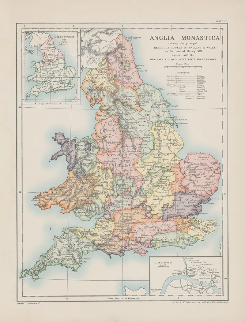 Anglia‎ ‎monastica Wall Art by Reginald Lane Poole - High-Resolution Digital Print