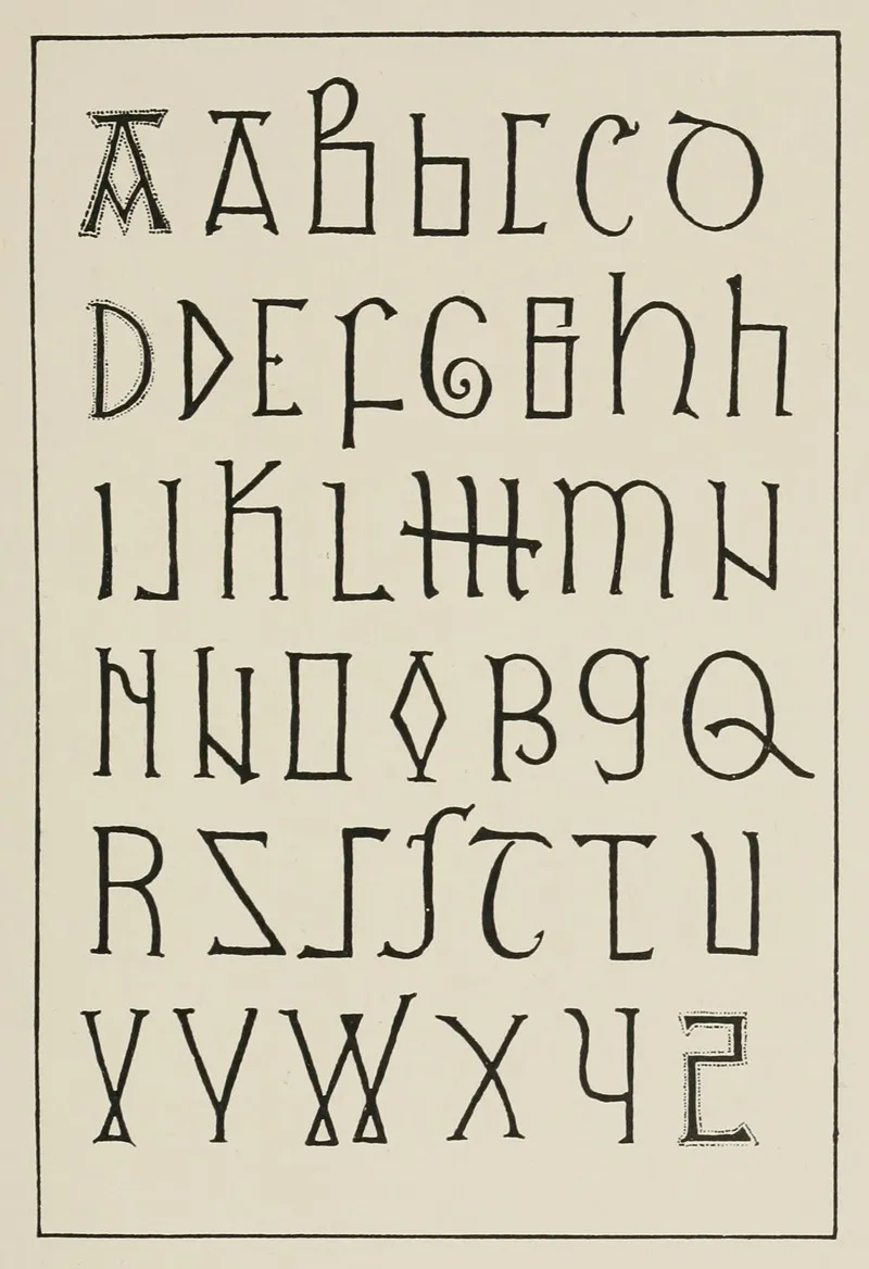 Anglo Saxon Capitals 2 Wall Art by Frank Chouteau Brown - High-Resolution Digital Print