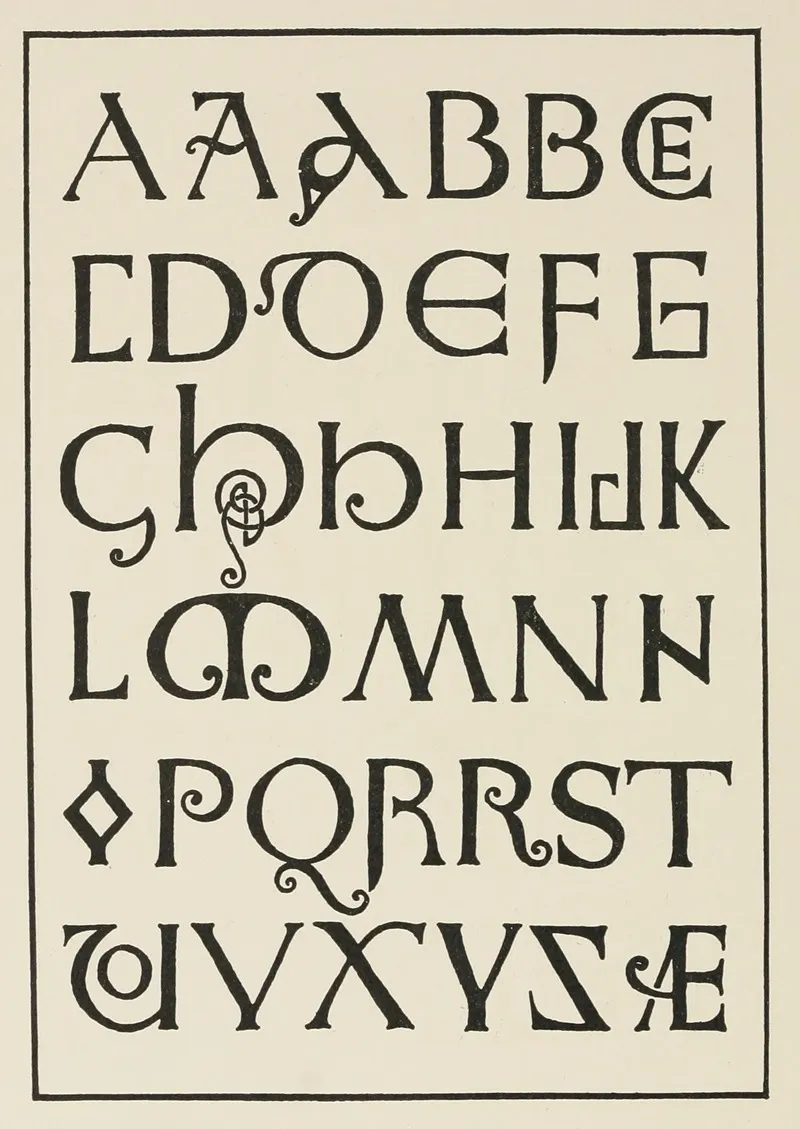 Anglo Saxon Capitals 3 Wall Art by Frank Chouteau Brown - High-Resolution Digital Print