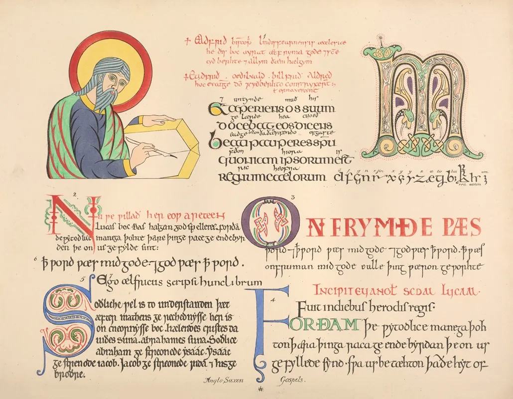 Anglo Saxon‎ ‎gospels Wall Art by John Obadiah Westwood - High-Resolution Digital Print