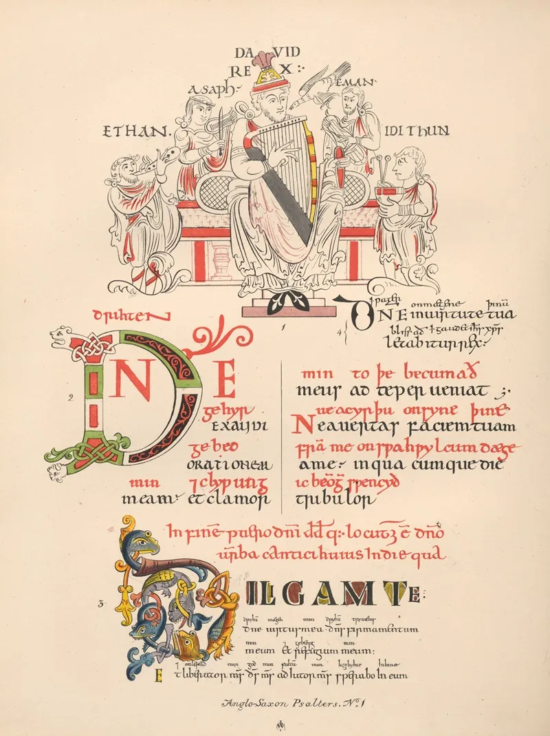 Anglo Saxon‎ ‎psalters I Wall Art by John Obadiah Westwood - High-Resolution Digital Print