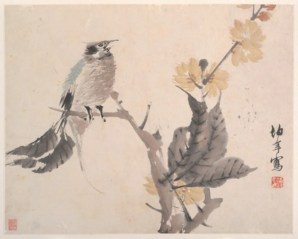 Animals Flowers And Birds Pl 4 Wall Art by Ren Yi - High-Resolution Digital Print
