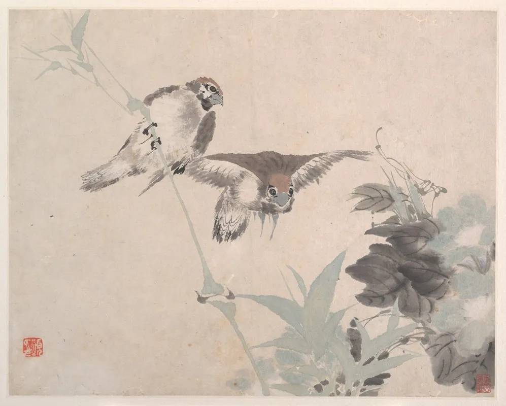 Animals Flowers And Birds Pl 6 Wall Art by Ren Yi - High-Resolution Digital Print