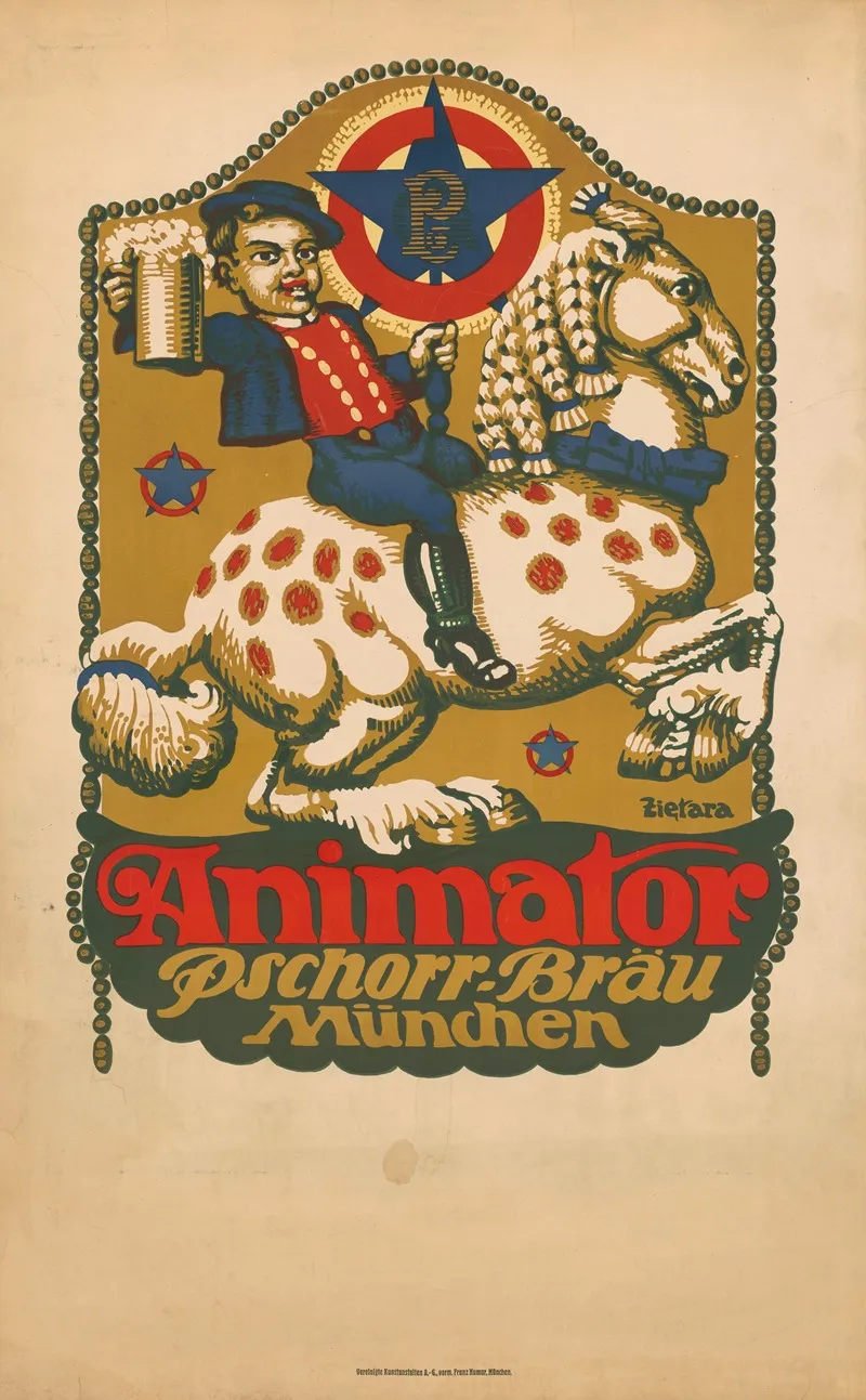 Animator Pschorr Brau Munchen 2 Wall Art by Valenty Zietara - High-Resolution Digital Print