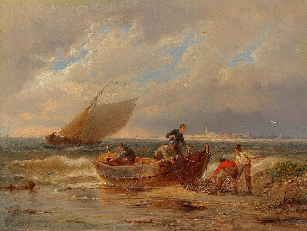 Ankommende Fischer Wall Art by Pieter Cornelis Dommersen - High-Resolution Digital Print