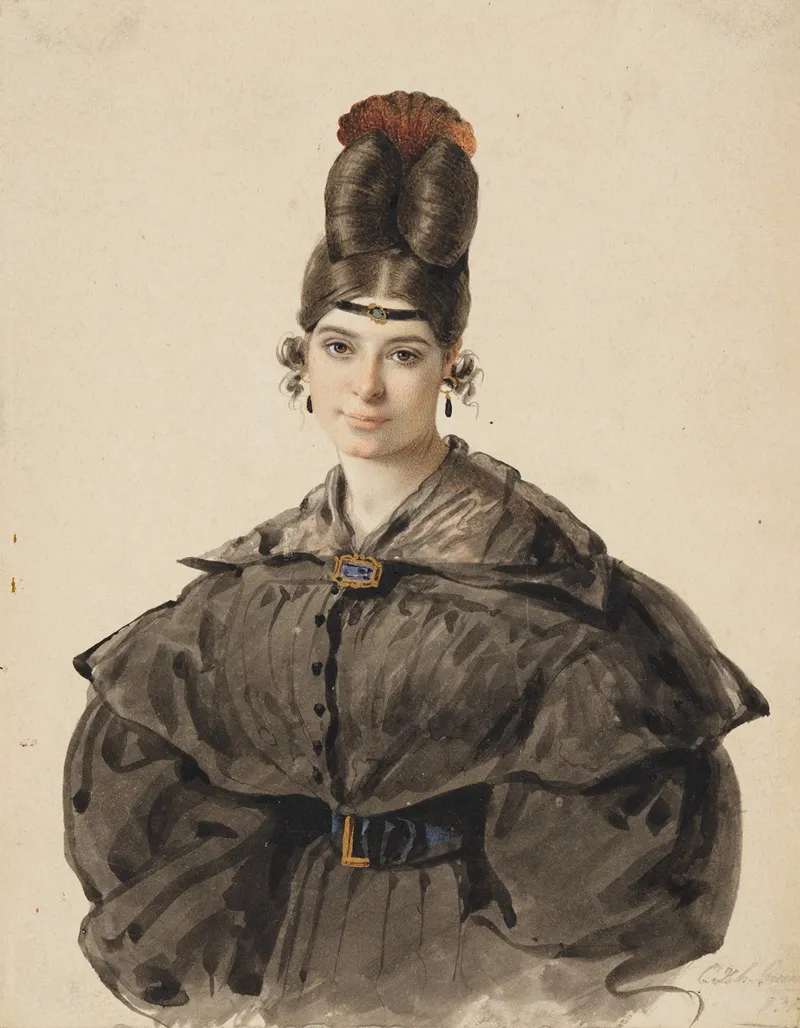 Anna Appenzeller Die Erste Gattin Des Kunstlers In Halber Figur