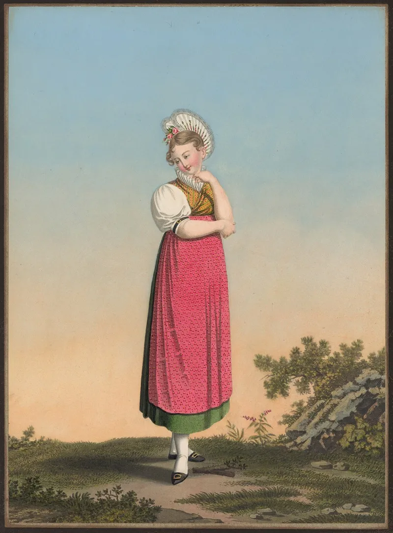 Anne Auf Der Mauer Du Bourg De Schwitz Meme Wall Art by Jean Emmanuel Locher - High-Resolution Digital Print