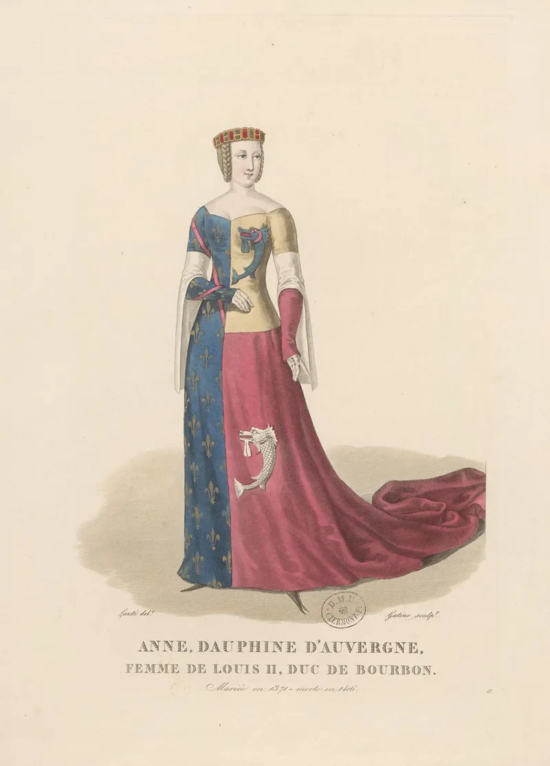 Anne Dauphine Dauvergne Femme De Louis Ii Duc De Bourbon Wall Art by Louis-Marie Lanté - High-Resolution Digital Print