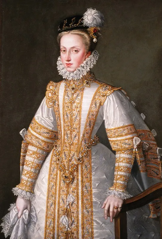 Anne Of Austria Queen Of Spain Wall Art by Alonso Sánchez Coello - High-Resolution Digital Print