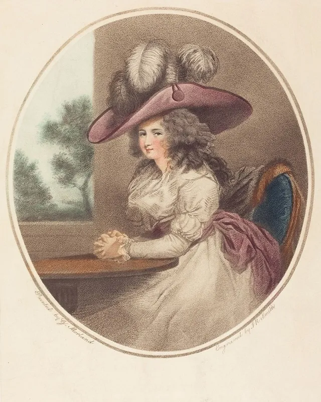 Anne Ward Morland Delia In Town Wall Art by John Raphael Smith - High-Resolution Digital Print