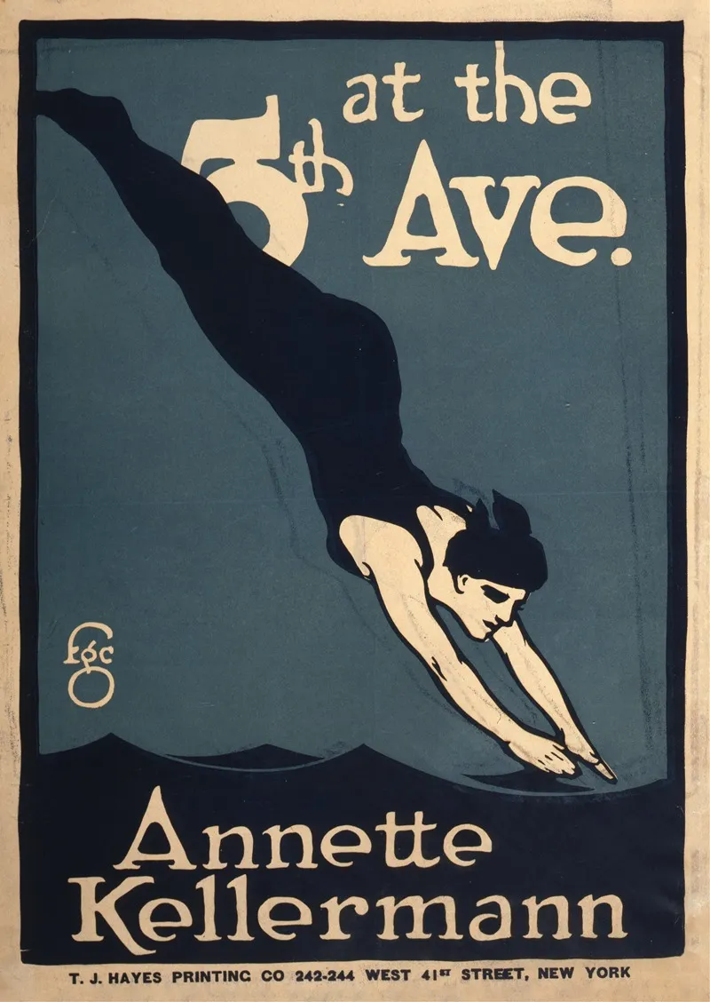 Annette Kellermann At The 5th Ave Wall Art by Frederic Cooper - High-Resolution Digital Print