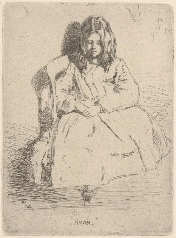 Annie Seated Wall Art by James Abbott McNeill Whistler - High-Resolution Digital Print
