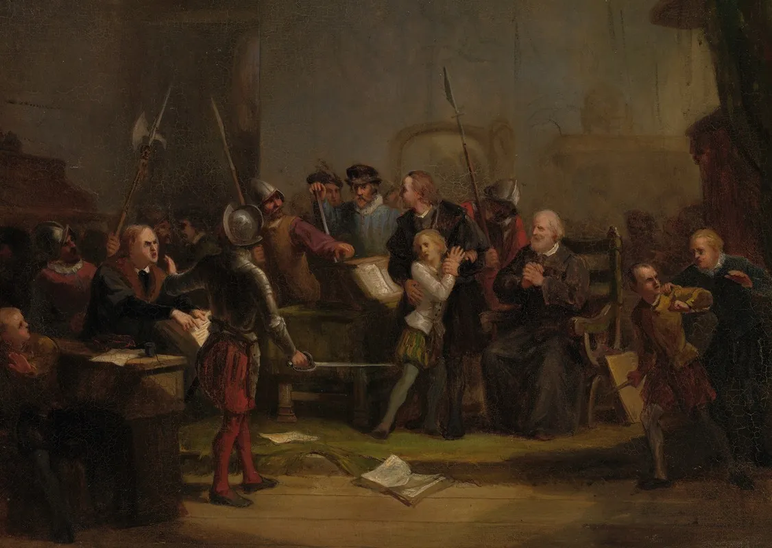 Anno 1568 Filips Willem Wordt Uit De Hogeschool Te Leuven Ontvoerd Wall Art by David Van Der Kellen III - High-Resolution Digital Print