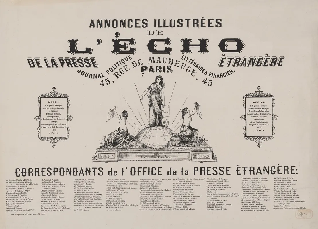 Annonces Illustrees De Lecho Wall Art by Imp. J. Lefman - High-Resolution Digital Print
