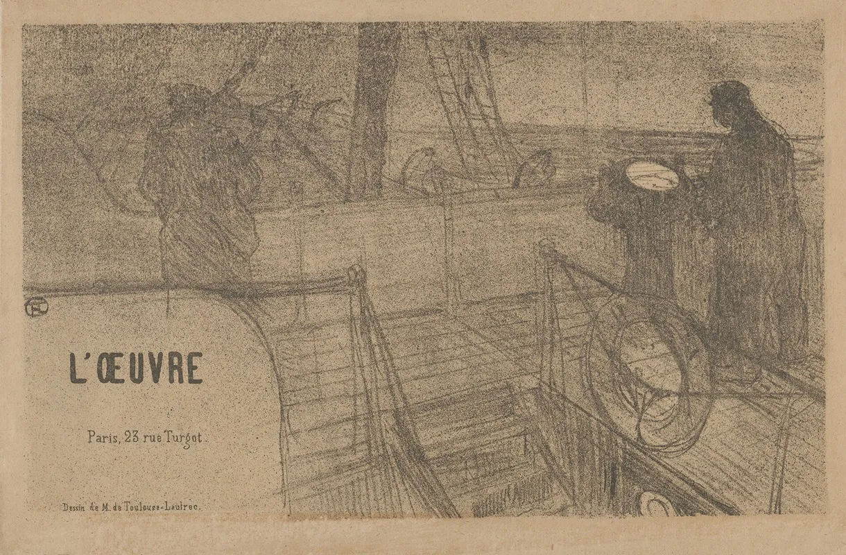 Announcement For The Theatre De Loeuvre Wall Art by Henri de Toulouse-Lautrec - High-Resolution Digital Print