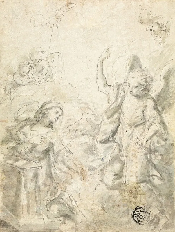 Annunciation 7 Wall Art by Damian Asam Cosmos - High-Resolution Digital Print