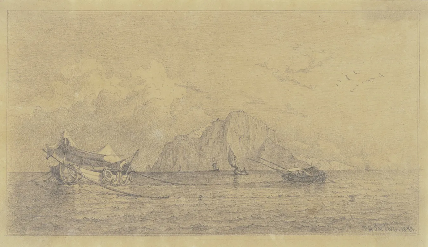Ansicht Capris Vom Meer Aus Wall Art by Christian Frederik Ferdinand Thøming - High-Resolution Digital Print