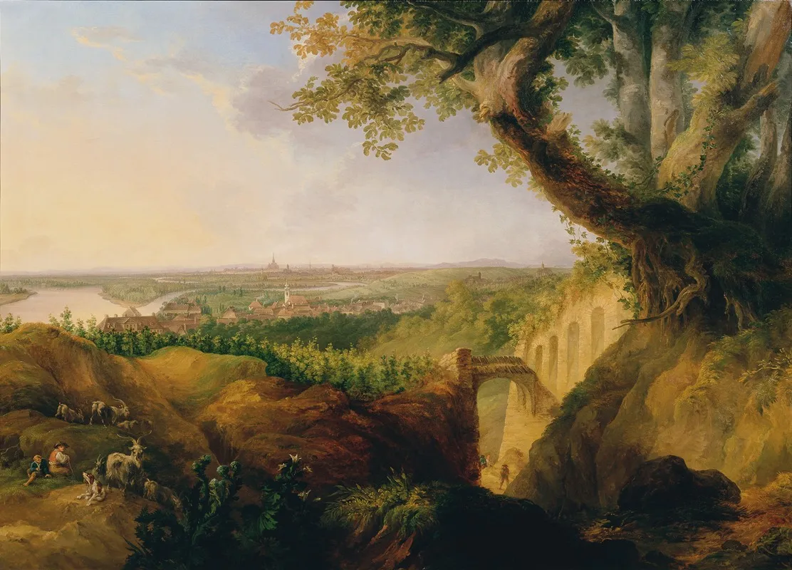 Ansicht Der Haupt Und Residenzstadt Wien Vom Standpunkte Bey Nussdorf Wall Art by Josef Fischer - High-Resolution Digital Print