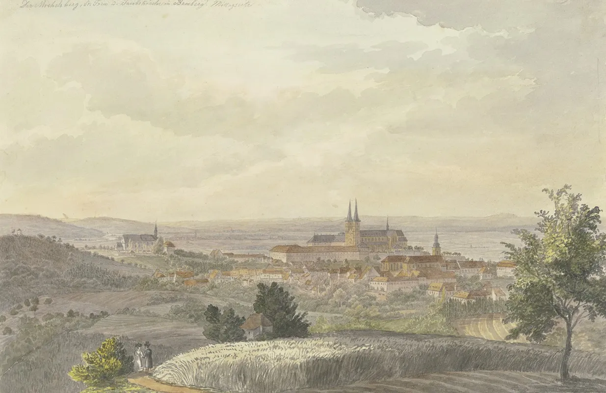 Ansicht Von Bamberg Von Suden