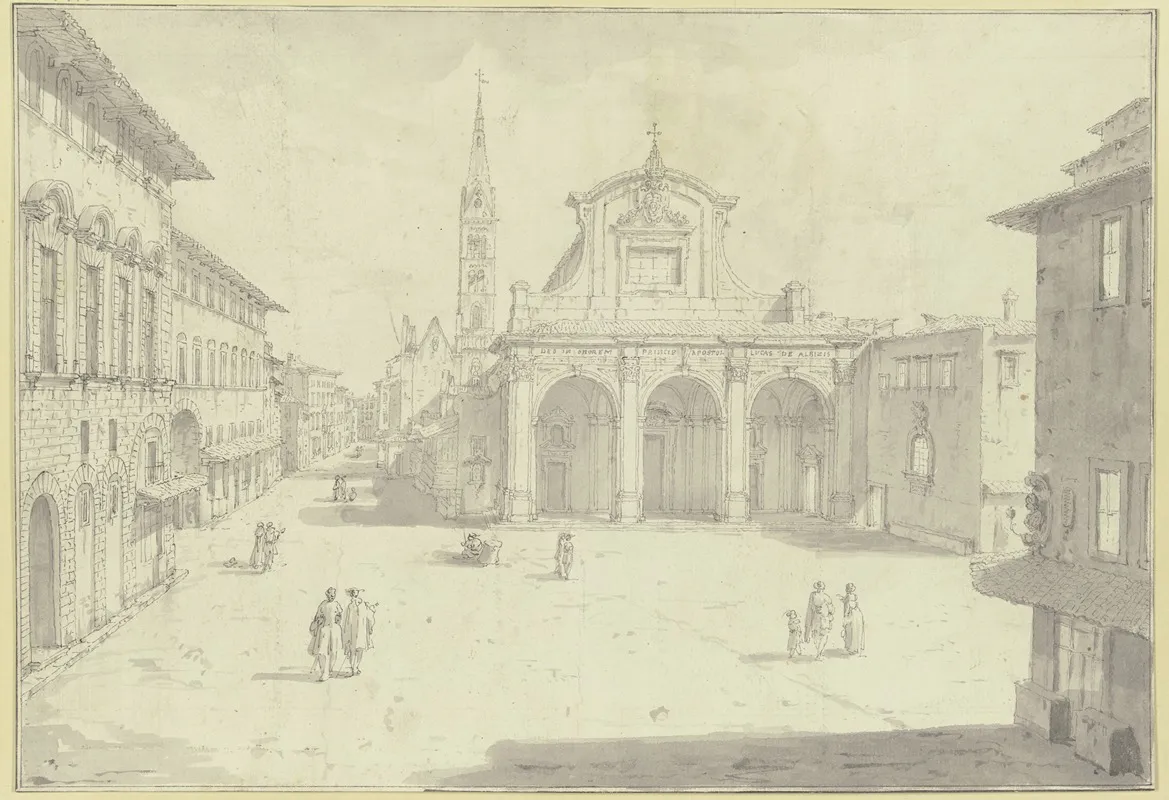 Ansicht Von S Marco In Florenz Wall Art by Giuseppe Zocchi - High-Resolution Digital Print