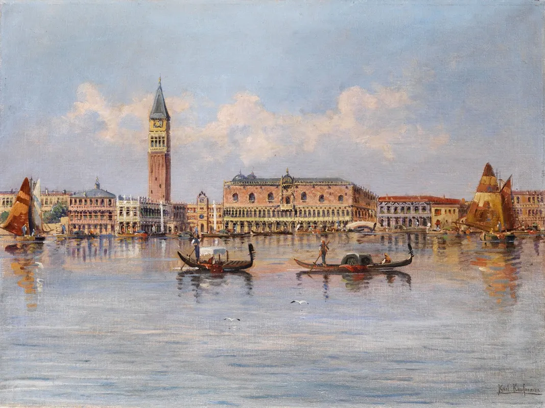 Ansicht Von Venedig Dogenpalast Wall Art by Karl Kaufmann - High-Resolution Digital Print